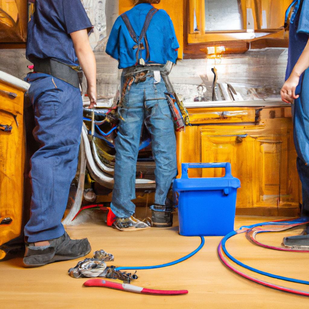 ClearFlow team working in a modern Canadian home, tools organized, safe work area